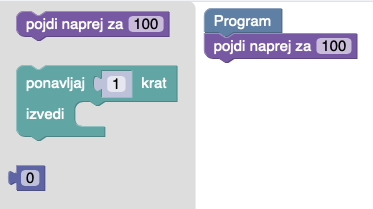 Uporabniški vmesnik za jezik Blockly